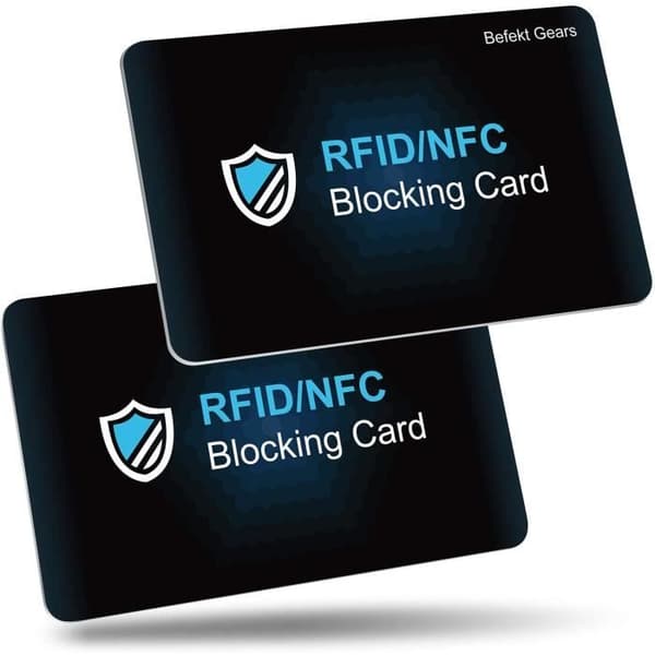 Anti RFID-korthållare - Befekt Gears - Set med 2 - Totalt skydd - Ultratunn - Kontaktlös