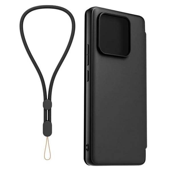 Foliofodral för Xiaomi 13 Pro - XIAOMI - Svart - Inbyggda kortfack - Handrem inkluderad