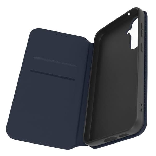 Fodral till Samsung Galaxy S23 FE - AVIZAR - Korthållare Video Support Magnetic Flip - Blå
