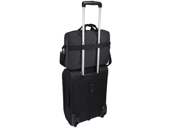 GEANTA CASE LOGIC, pt. notebook de max. 15.6 inch, 1 compartiment, buzunar frontal | buzunar dorsal, waterproof, poliester, negru, "HUXA215 BLACK" / 3