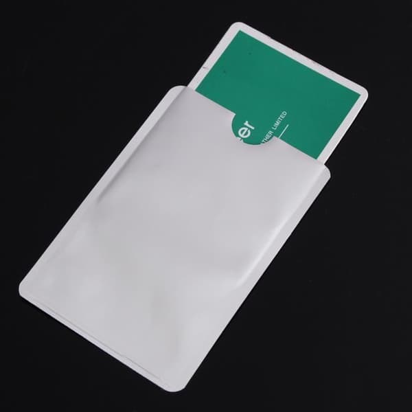 Förpackning med 10 RFID/NFC kreditkortsskydd - Silver
