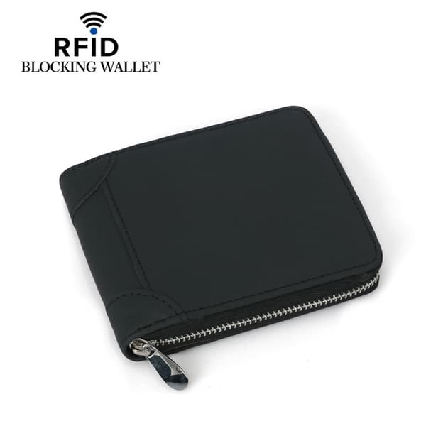 INF RFID-suojauksella varustettu vintage-nahkainen korttikotelo