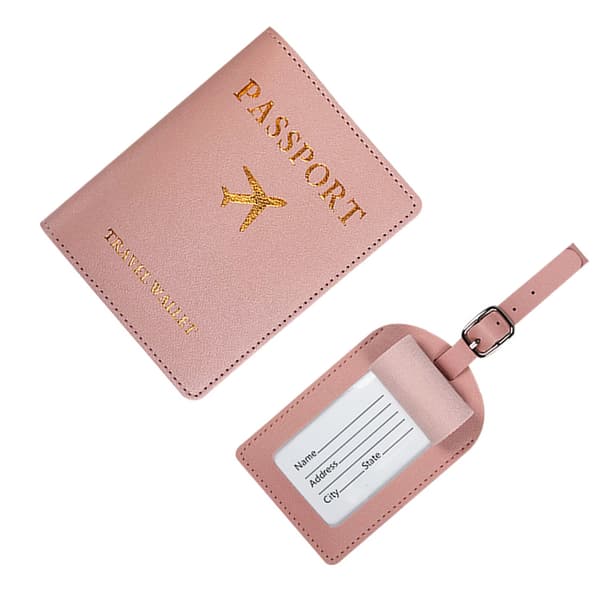 INF Passhållare & Bagageetikett Rosa