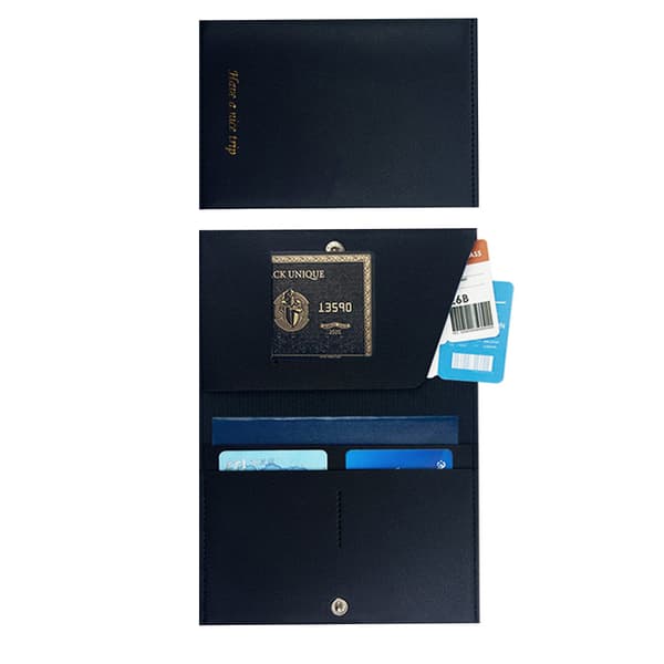 INF Sikker og stilig reiselommebok PU-skinnpassholder