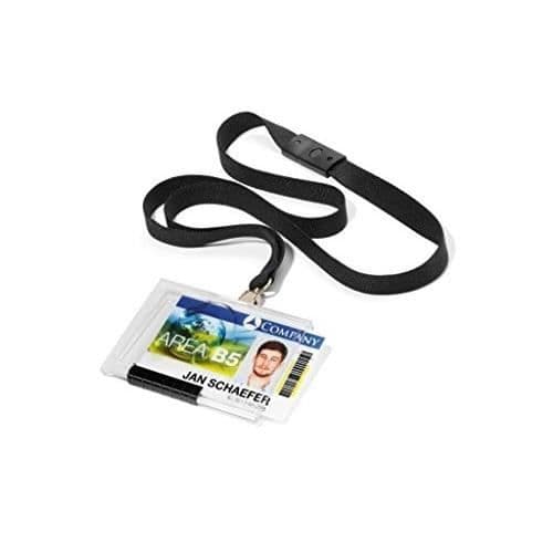 Säkerhetskortinnehavare - DURABLE - Mono Pack om 10 - Med snöre - RFID-skydd - Kristallplast
