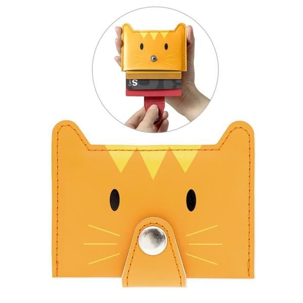 Mini-plånbok - Balvi - Zoo-wallet - Katt - Orange - 5 kort