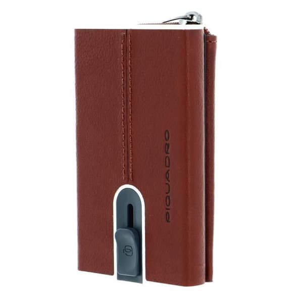 PIQUADRO Black Square kreditkortsfodral med RFID Cuoio - Man - Brun - 6,5 x 10 x 2,5 cm