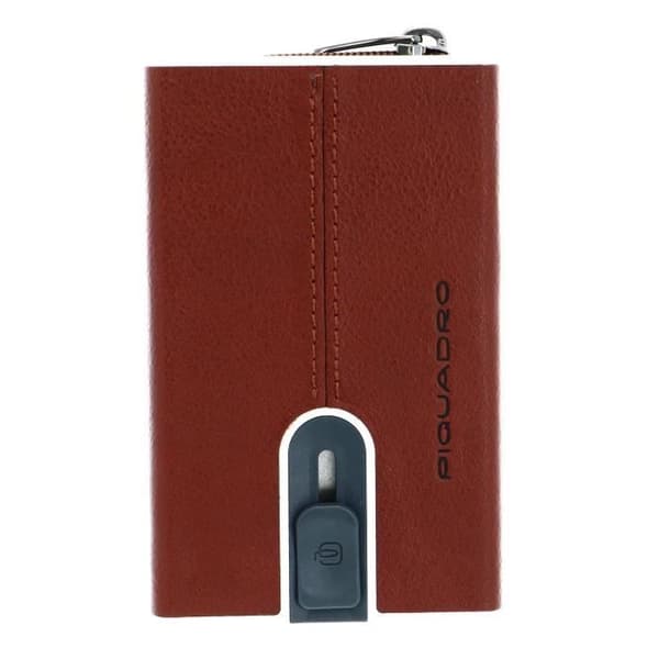PIQUADRO Black Square kreditkortsfodral med RFID Cuoio - Man - Brun - 6,5 x 10 x 2,5 cm