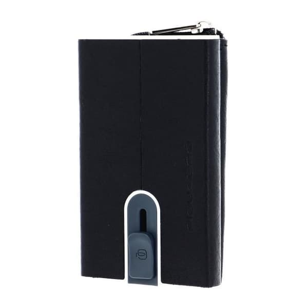 PIQUADRO Black Square kreditkortsfodral med RFID - Svart - Läder - 6,5 x 10 x 2,5 cm
