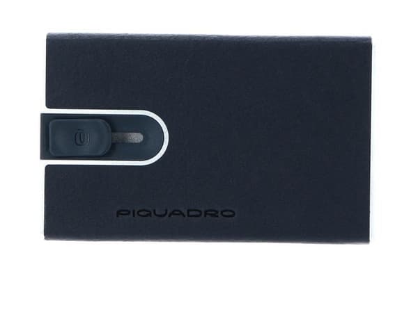 PIQUADRO Korthållare blå för män - Black Square Kreditkortshållare Slider RFID Blu Oceano 109003