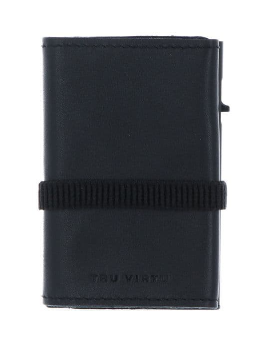 TRU VIRTU Plånbok för män i svart - Click & Slide Strap Cross Wallet Nappa Black Black / Black 114346