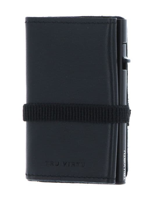 TRU VIRTU Plånbok för män i svart - Click & Slide Strap Cross Wallet Nappa Black Black / Black 114346