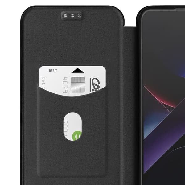 Kolfiberfodral för Xiaomi Poco X7 Pro med kortfack och videostöd i svart