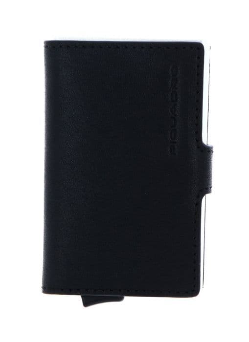 PIQUADRO Korthållare för kreditkort i svart för män - B3 Compact Wallet Nero 136540