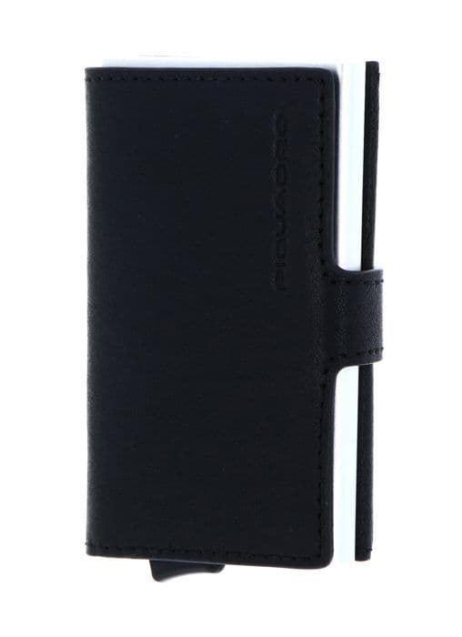 PIQUADRO Korthållare för kreditkort i svart för män - B3 Compact Wallet Nero 136540