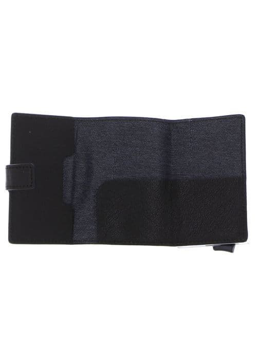 PIQUADRO Svart kreditkortetui för män - B3 Compact Wallet Testa Di Moro 136539