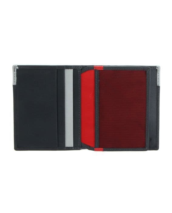PIQUADRO Grå läder kreditkorts-etui för män - Urban Kreditkorthållare RFID Grigio / Nero 97190