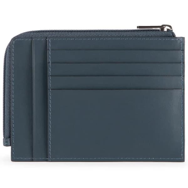 Piquadro PQJ RFID kreditkortsfodral i läder 12,5 cm blå PU1243PQJR-BLU, PU1243PQJR-BO, PU1243PQJR-N