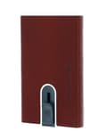 Miniatyrbild 2 av 4: PIQUADRO Brun kortfack för kvinna och man - Black Square kreditkortshållare med RFID Cuoio 109756