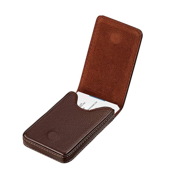 INF Funktionel visitkortholder, cCard holder etui med magnetlås Brun