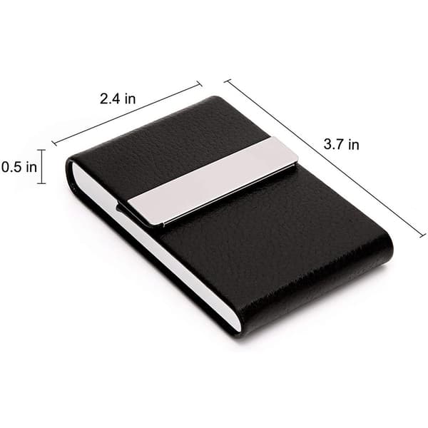 INF PU Magnetic Slim Business-navnekortholder Sort