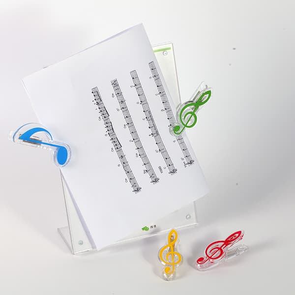 INF 2-pakning noteklemmer, sideholder for musikkbøker til piano og keyboard
