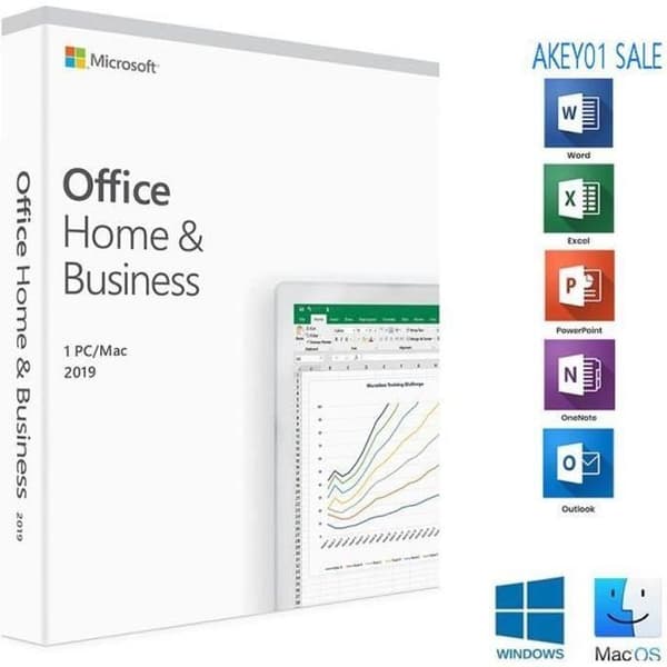 Office 2019 Familj och företag 1 fransk licens(er) - 1 PC ELLER 1 MAC