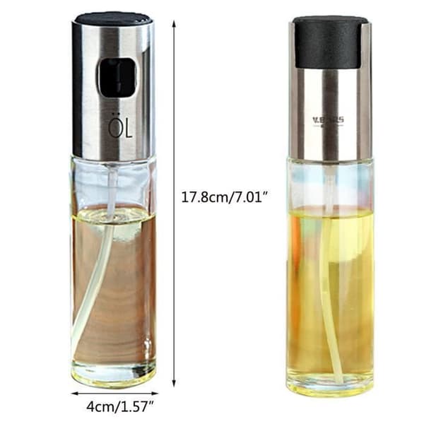 Glas och rostfritt stål köksoljespray - Jiyaru - 100ml - Genomskinlig - SMÖR Skål - OLJARE