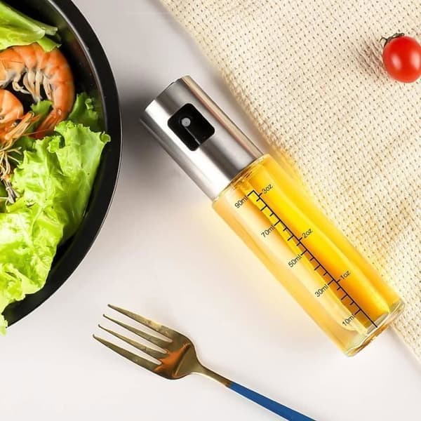 Rostfri oljespruta 100ml 2 st med borste, tratt