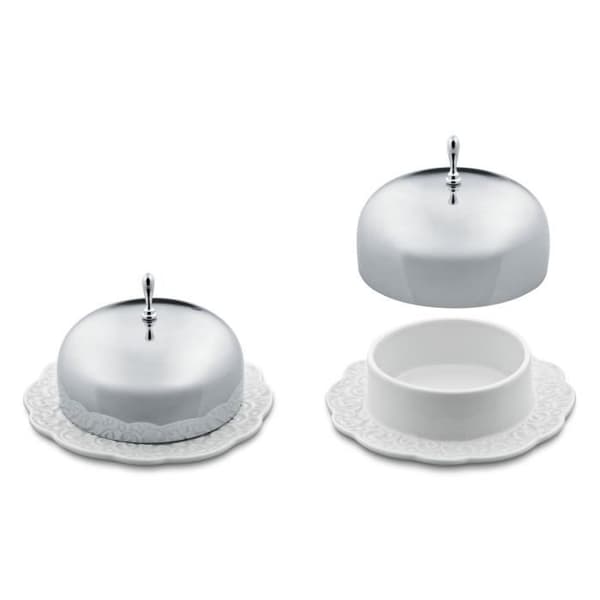 Alessi MW16 Dressed - Vitbehållare Vit med lock