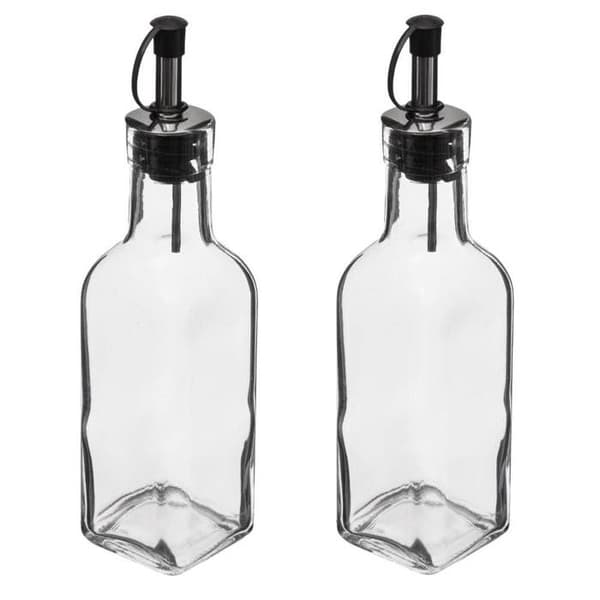 Set av olja och vinäger - 5five - 2 flaskor - Glas - Silikon - Rostfritt stål