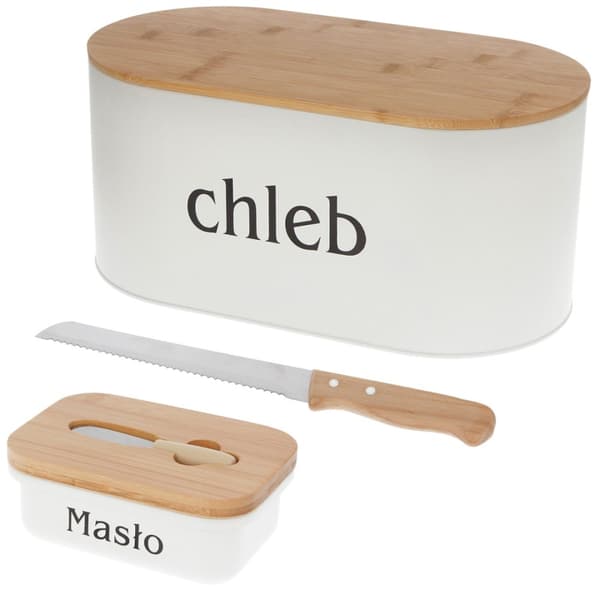 STÅLBRÖDSLÅDA + SMÖRFALT MED KNIV + BRÖDKNIV 2775