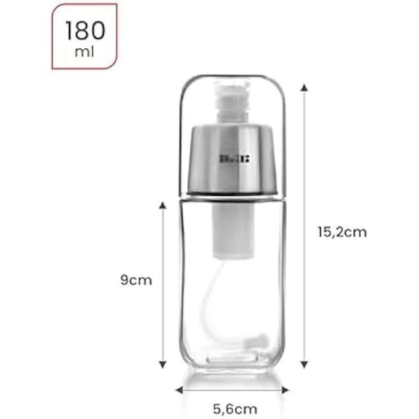Pulvérisator - IBILI - Sprayflaska med pump - Hållbart glas - 180 ml - Idealisk för airfryers
