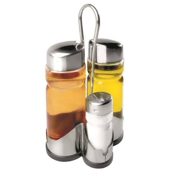 Ibili 768500 4-delad salladsset (olja + vinäger + salt + peppar)