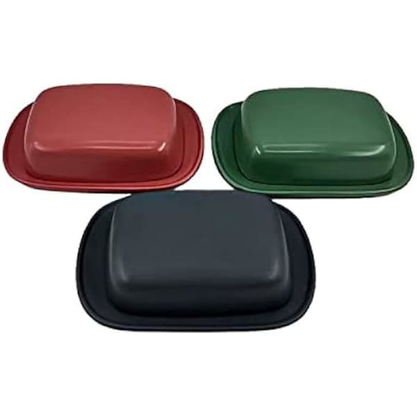 Smörfat - DKD HEMINNREDNING - Standard - Stengods - Vit, Grön, Rosa - 23,5 x 40 x 39 cm