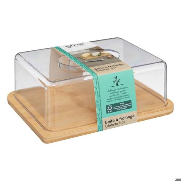 Ostlåda - SECRET DE GOURMET - Bambu - 26x20x7,3 cm - Elegant - Tål inte diskmaskin