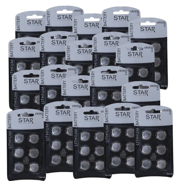 120 st Batterier CR2032, 2032, litium, knappcell
