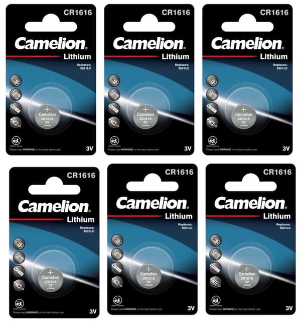 CR1616 Batteri 6-pack litium 3V