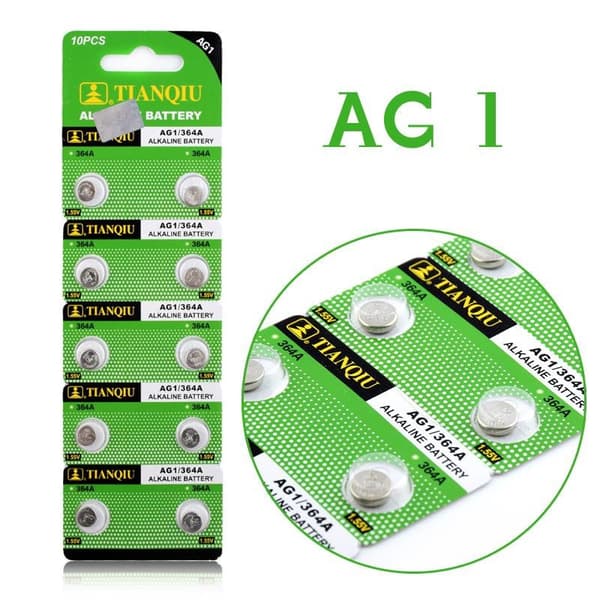 Batteri AG1 SR621 SR621SW LR621 SR60 LR60 10-p knappcell