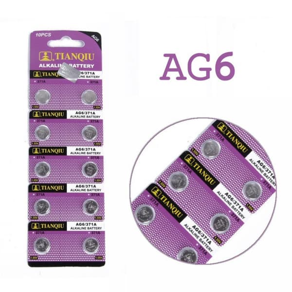 Batteri AG6 A370 A371 A171 LR69 LR920 LR921 10-pack knappcell