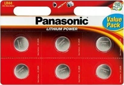 LR44 ALKALINE KNAPCELLER 15V-120MAH 6 STK. I BLISTER