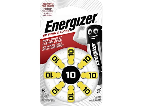 Paristot Energizer®, 10, PR70, høreapparat, pakkaus 8 kpl