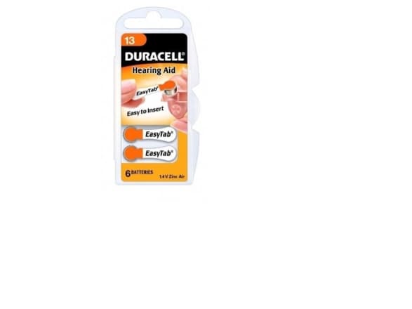 Duracell Hearing Aid - 6 x - alkalisk mangan