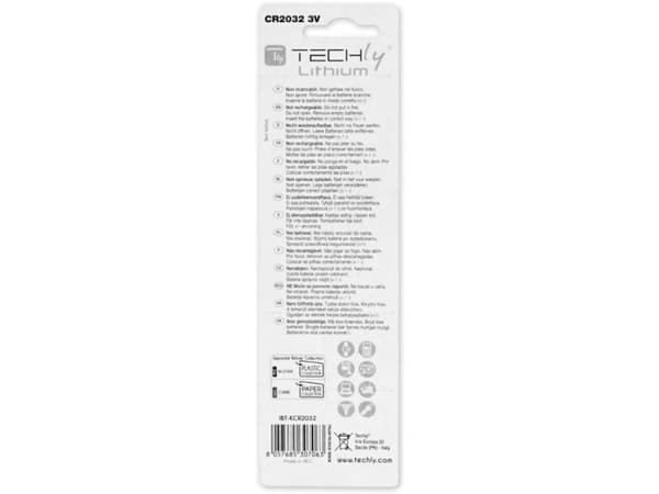 Techly CR2032 Engangsbatteri Lithium