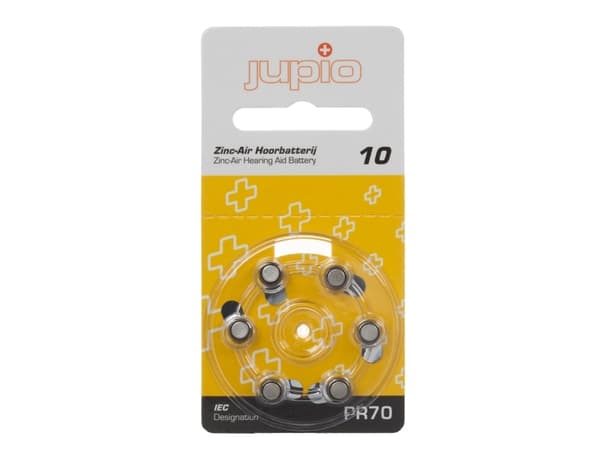 Jupio JCC-10, Engangsbatteri, PR70, Zink-luft, 6 stykker, Knapp/mynt