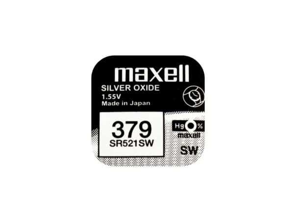 MAXELL knapcelle batteri - 1 stk. - 379 / SR521SW - 1,55V