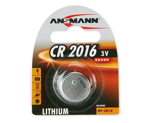 Ansmann CR 2016, Kertakäyttöinen akku, CR2016, Litiumioni (Li-Ion), 3 V, 1 kpl, Nikkeli