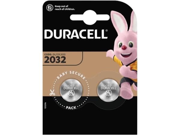 Duracell Elektro 2032 Knapcellebatteri CR 2032 Lithium 220 mAh 3 V 2 kpl 2 kpl
