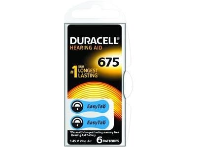 Duracell 1.4 V, zinc-air, 6 pack, Kertakäyttöinen akku, Sinkki-ilma, 1,4 V, 6 kpl, Nappi/kolikko
