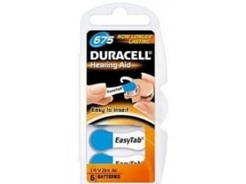Duracell 1.4 V, zinc-air, 6 pack, Kertakäyttöinen akku, Sinkki-ilma, 1,4 V, 6 kpl, Nappi/kolikko